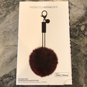 Rebecca Minkoff Burgundy Puff Lightning Charger
